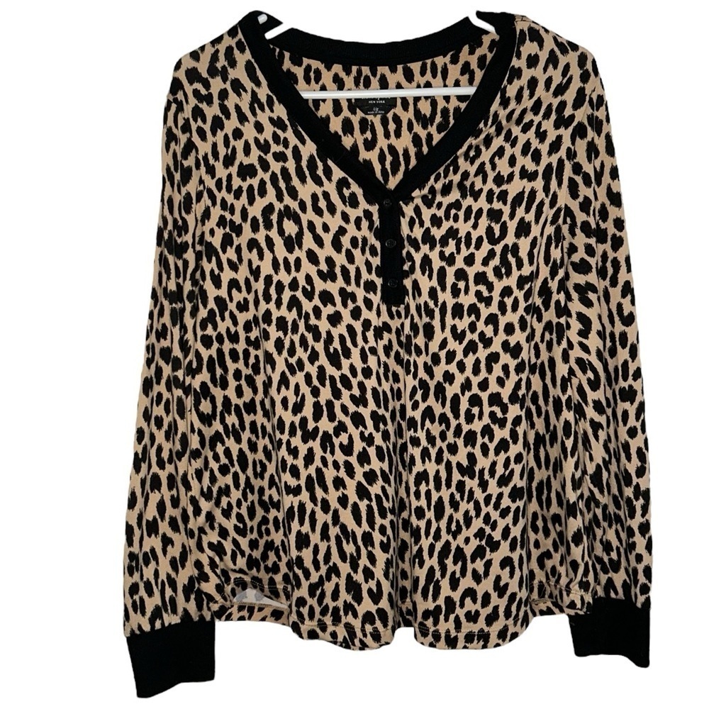 Kate Spade Cheetah Print Lounge Pajama Shirt Women’s Size Large Comfy Lounge